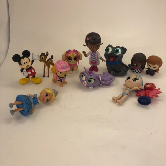 Lot Of Mixed Character Figures & Toys Including Mickey Mouse Doc McStuffins Mini - Picture 2 of 11